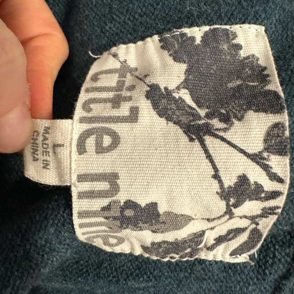 Title Nine Blue Green Cotton Wool Blend Full Zip Sweater Large L - Picture 3 of 6